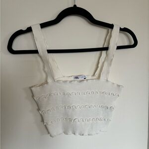 Small Zara reverse stich white tank! So cute;)